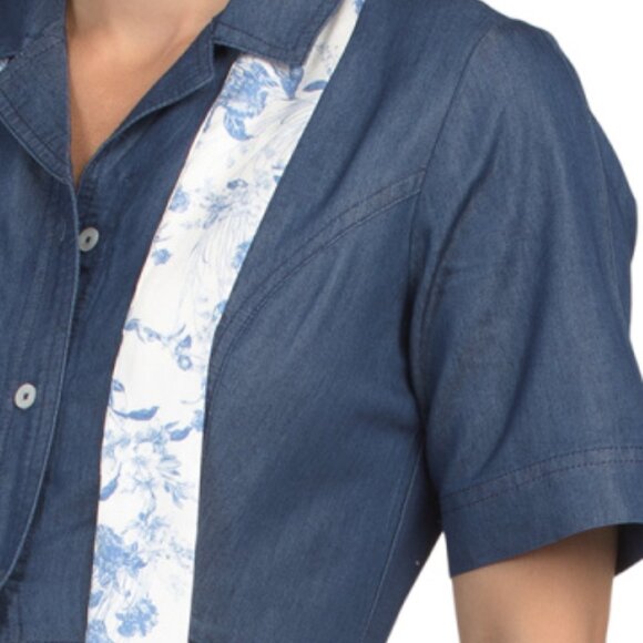 LUNA SKIES Shirt Dress With Scarf - Picture 3 of 3